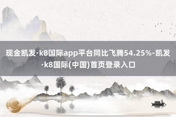 现金凯发·k8国际app平台同比飞腾54.25%-凯发·k8国际(中国)首页登录入口