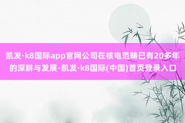 凯发·k8国际app官网公司在核电范畴已有20多年的深耕与发展-凯发·k8国际(中国)首页登录入口